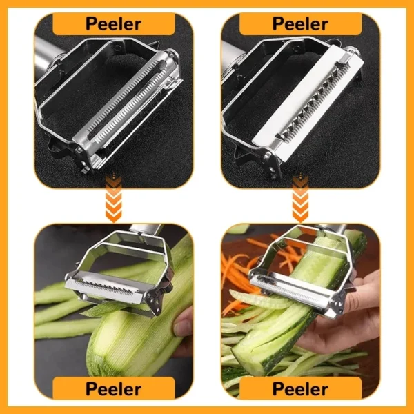 Stainless Steel Multifunctional Kitchen Peeler for Vegetables and Fruits