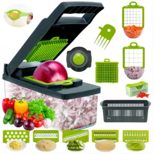 14/16 in 1 Multifunctional Vegetable Chopper with Handle - Slicer, Dicer, Grater for Kitchen Use