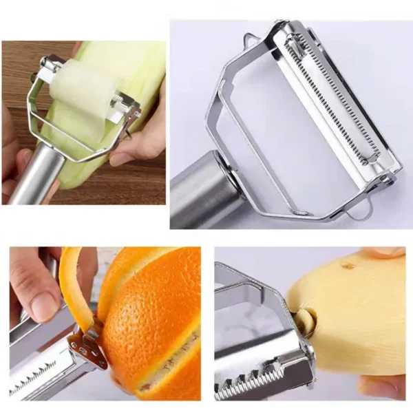 Stainless Steel Multifunctional Kitchen Peeler for Vegetables and Fruits