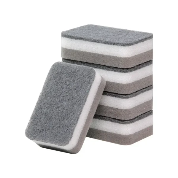 5Pcs Double-sided Cleaning Spongs Household Scouring Pad Kitchen Wipe Dishwashing Sponge Cloth Dish Cleaning Towels Accessories - Image 6